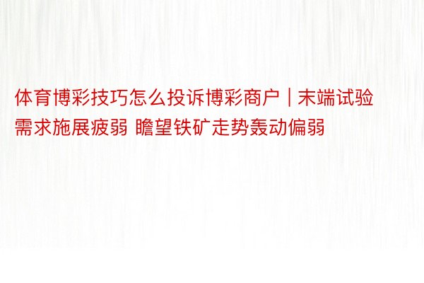 体育博彩技巧怎么投诉博彩商户 | 末端试验需求施展疲弱 瞻望铁矿走势轰动偏弱